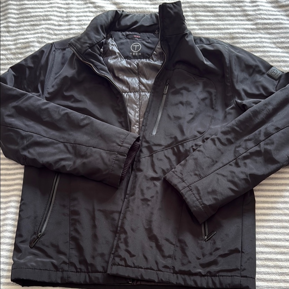 Tumi Black Performance Jacket with Quilted Insulation